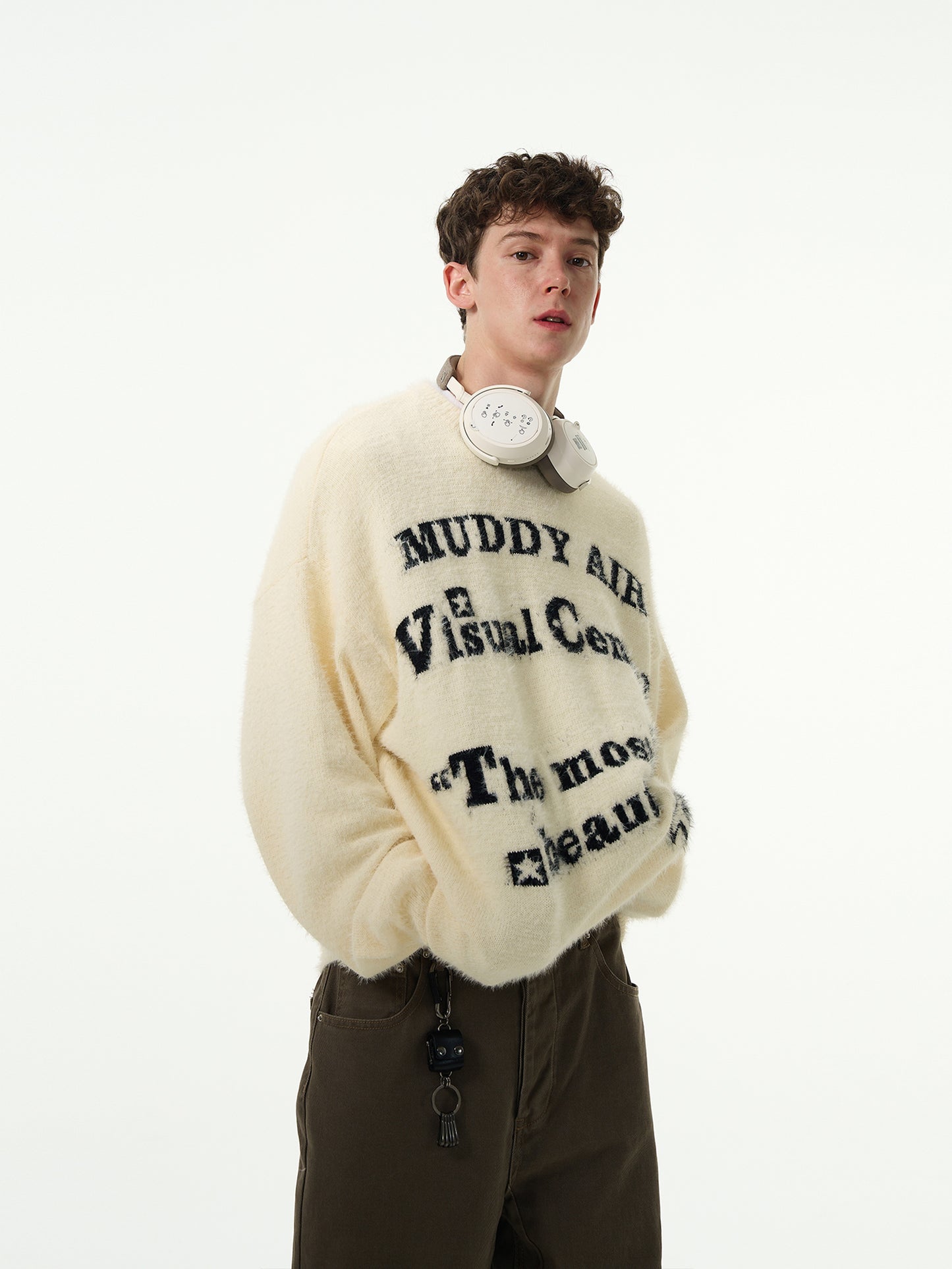 Retro Lazy Style Crew Neck Sweater
