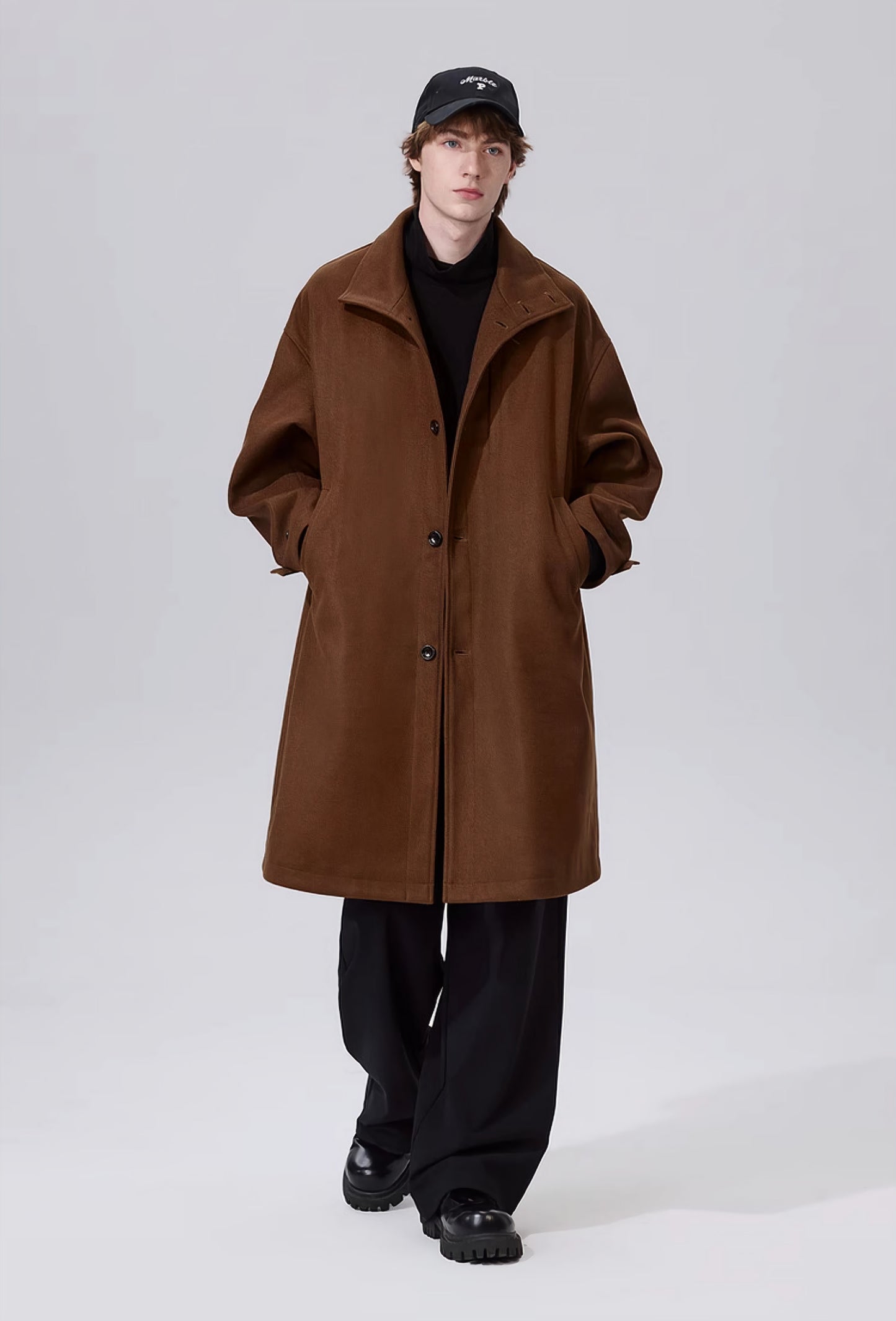 Unisex Heavy Weight 600g Long Woolen Trench Coat