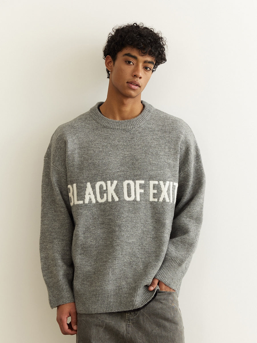 Black Of Exit Casual Sweater High Street