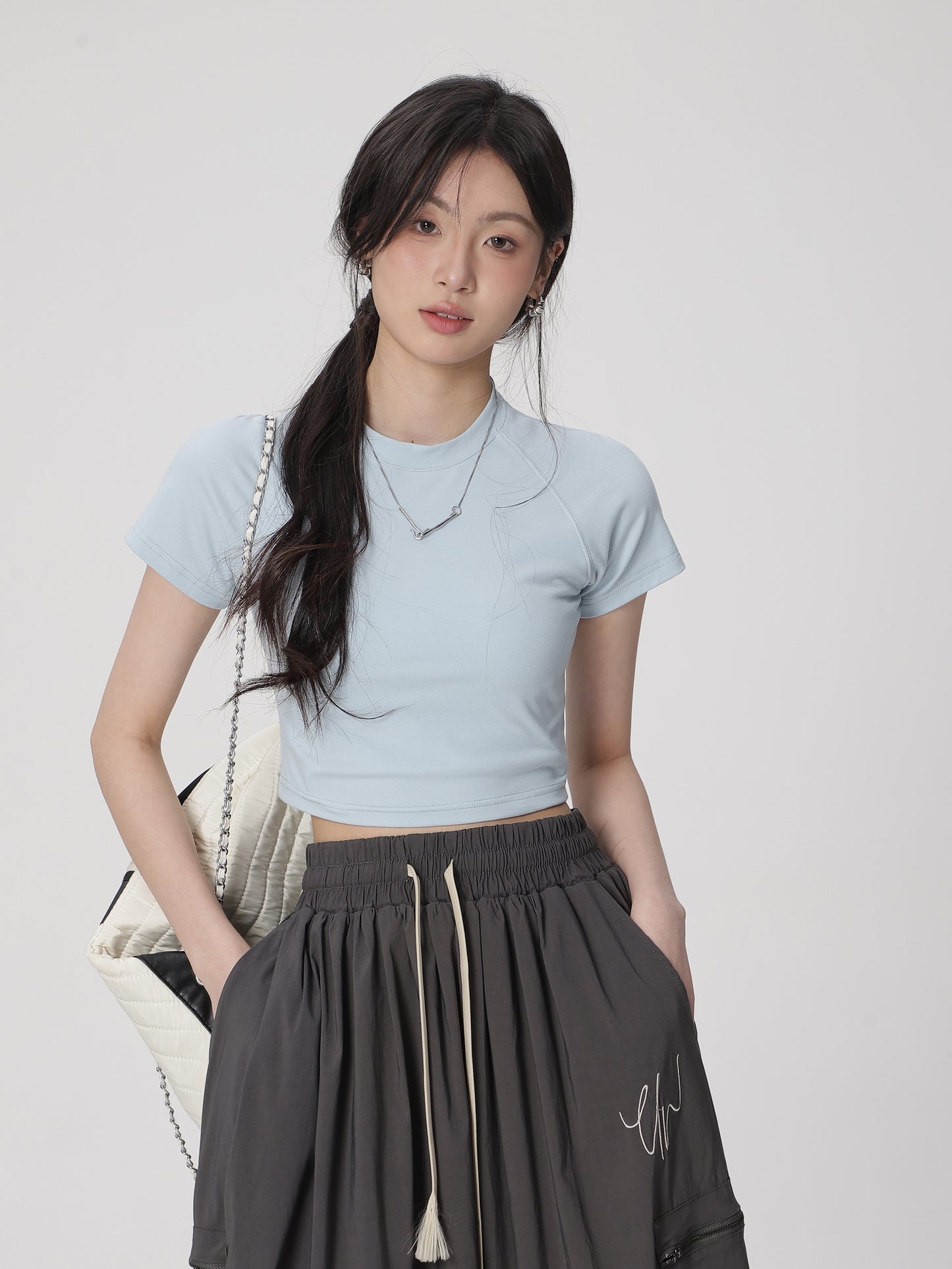 Round Neck Basic Croptop
