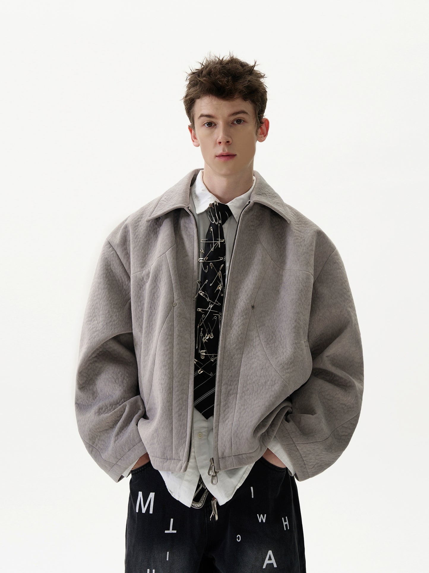 Lined Thicken Lapel Collar Jacket