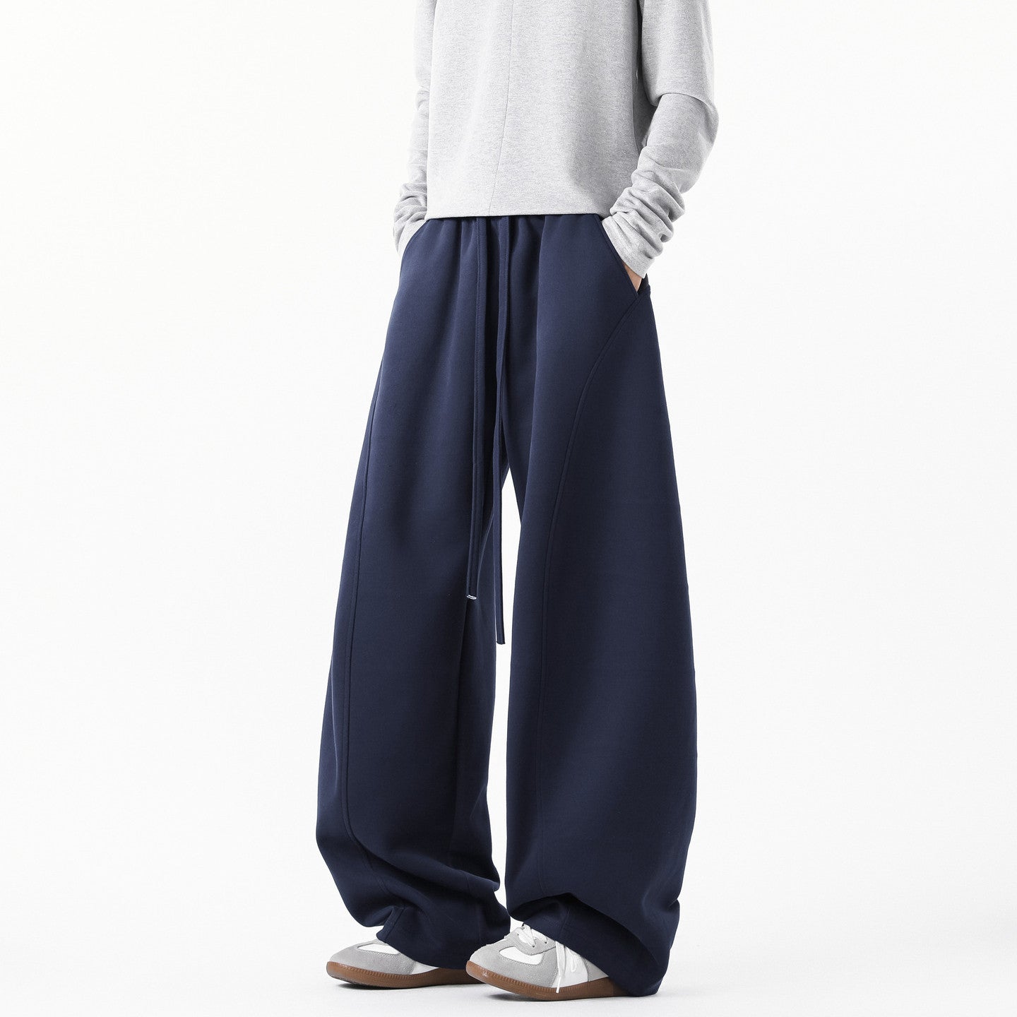 Minimal Curve Wide-Leg Pants