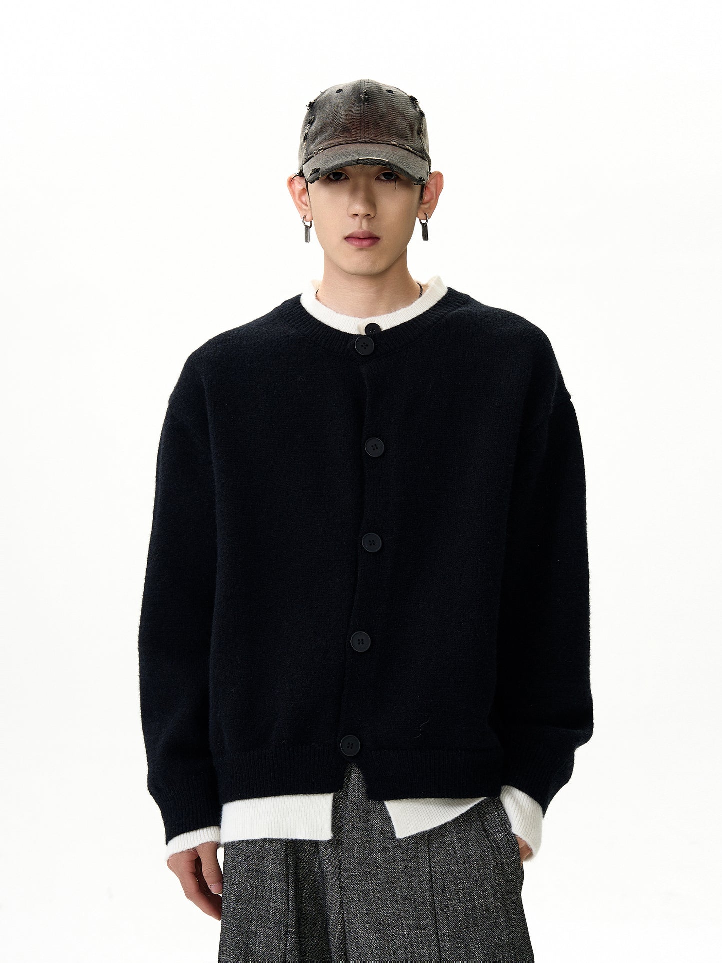 Casual Double-Layered Two Cardigans Sweaters