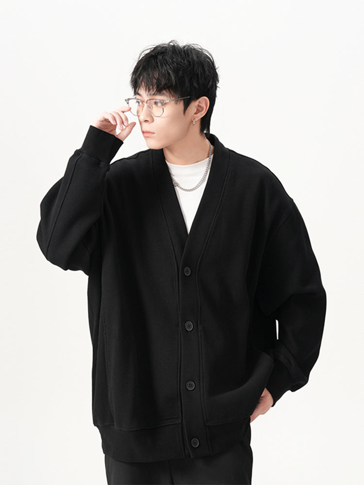 Casual V Neck Cardigan 400G