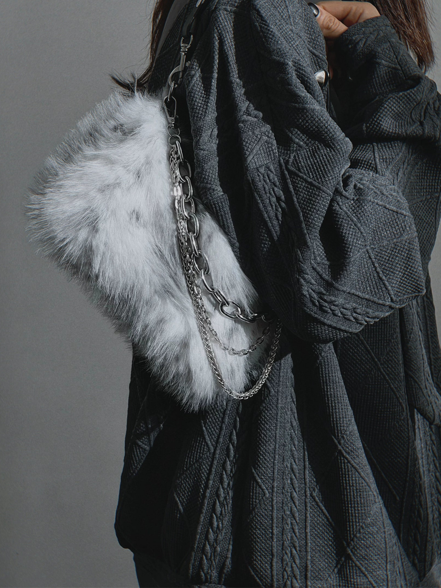 Fur Plush One Shoulder Underarm Bag