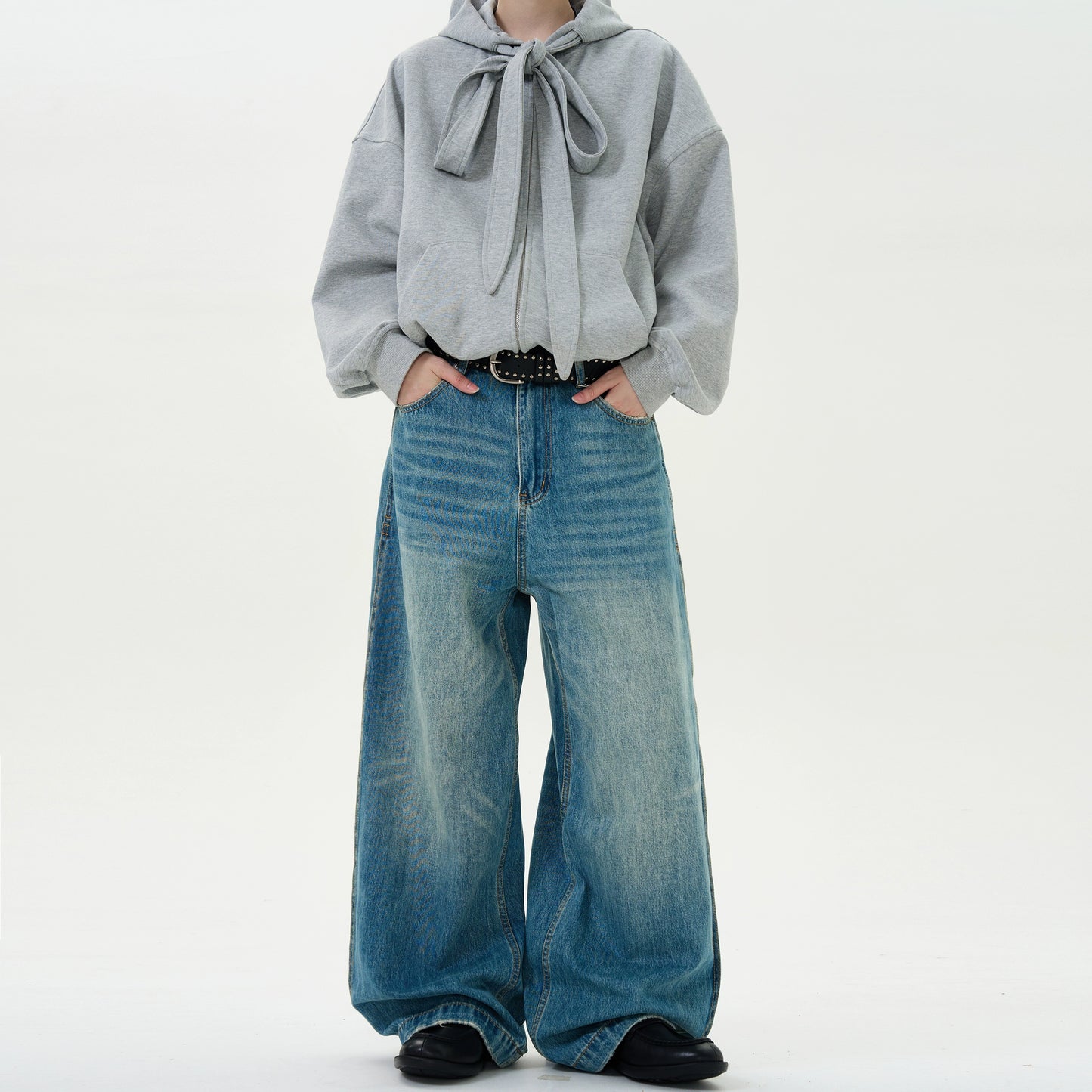 Classic Blue Washed Baggy Jeans