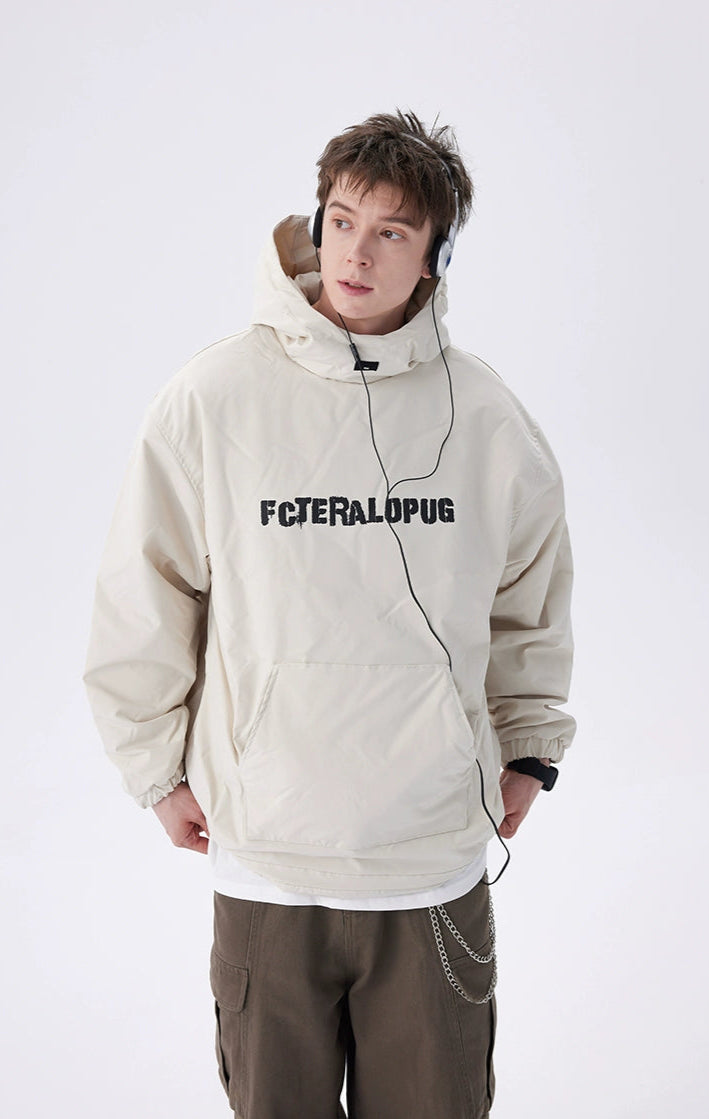 Puffer Pullover High Neck Padded Hoodie