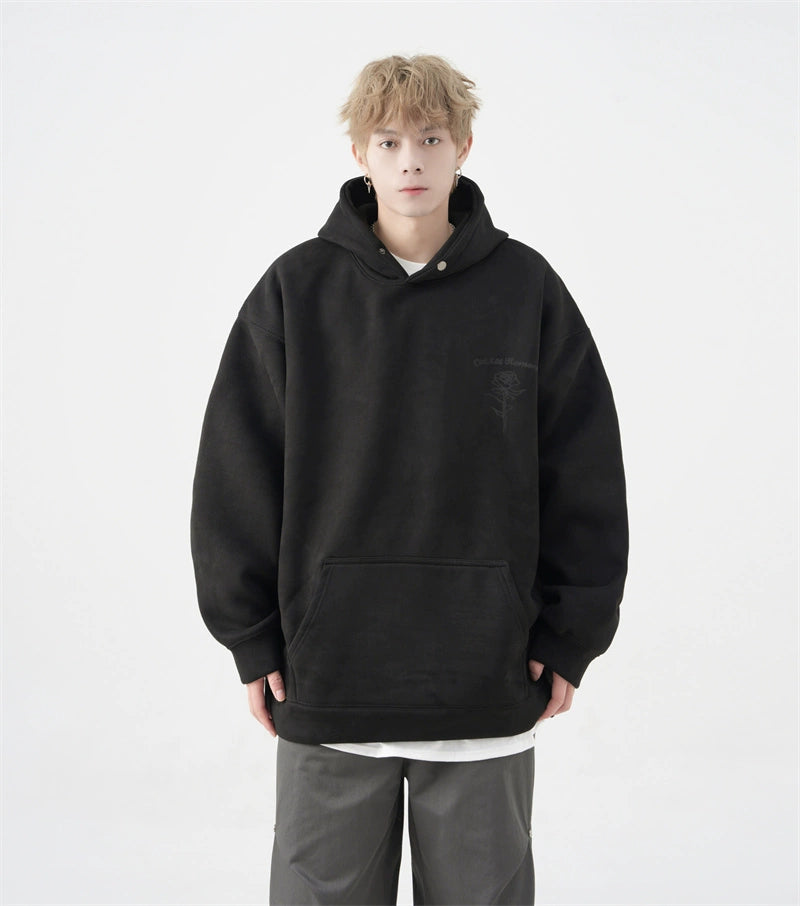 520gsm Heavy Suede Rose Devoré Hoodie