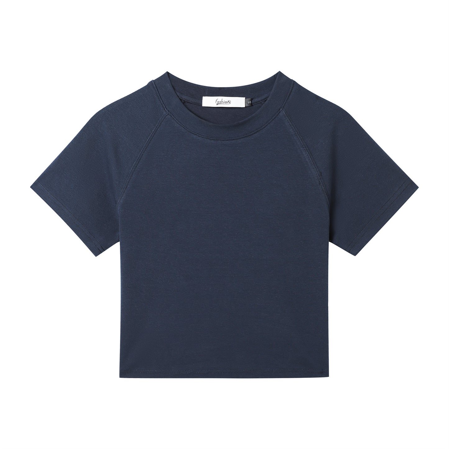 Round Neck Basic Croptop