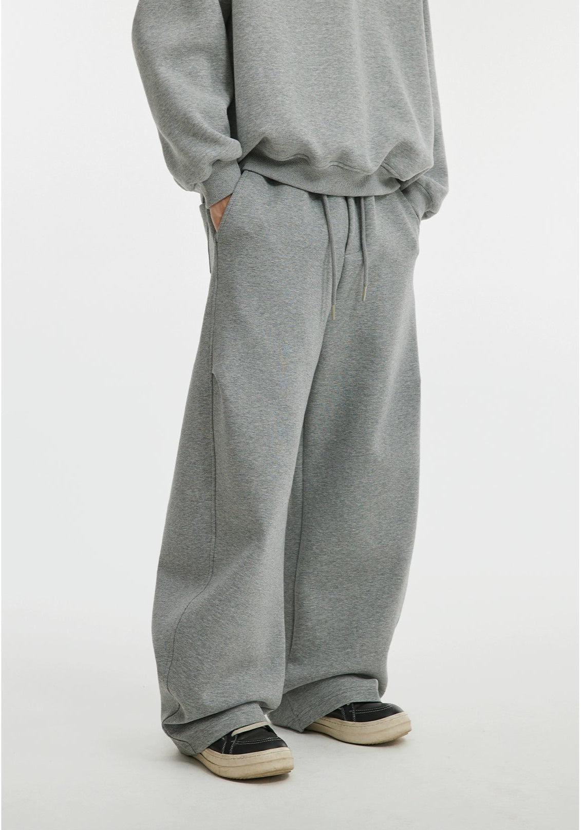 Basic Drawstring Straight Leg Loose Pants