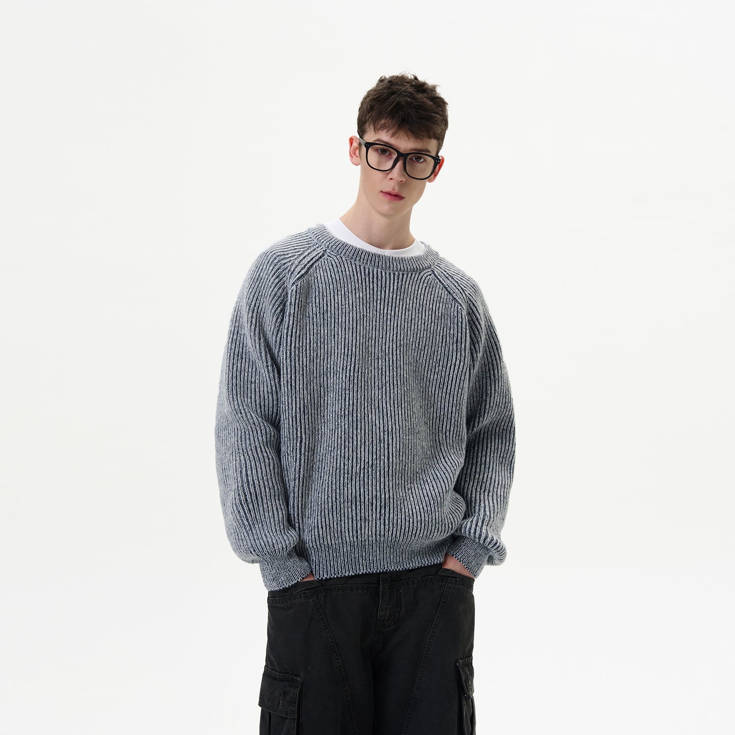 Casual Crew Neck Cable-Knit Sweater