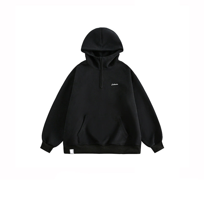 Oversize Half Zip Catteeius Hoodie
