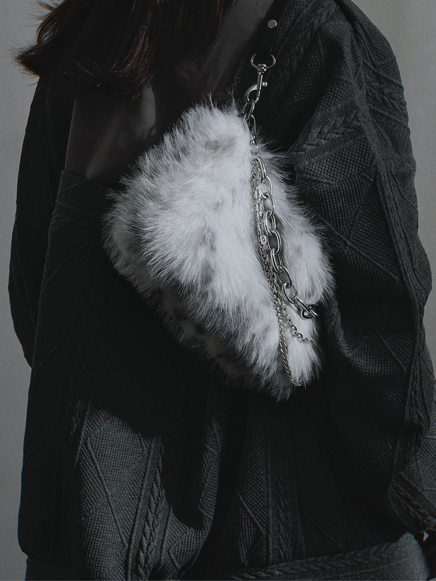 Fur Plush One Shoulder Underarm Bag
