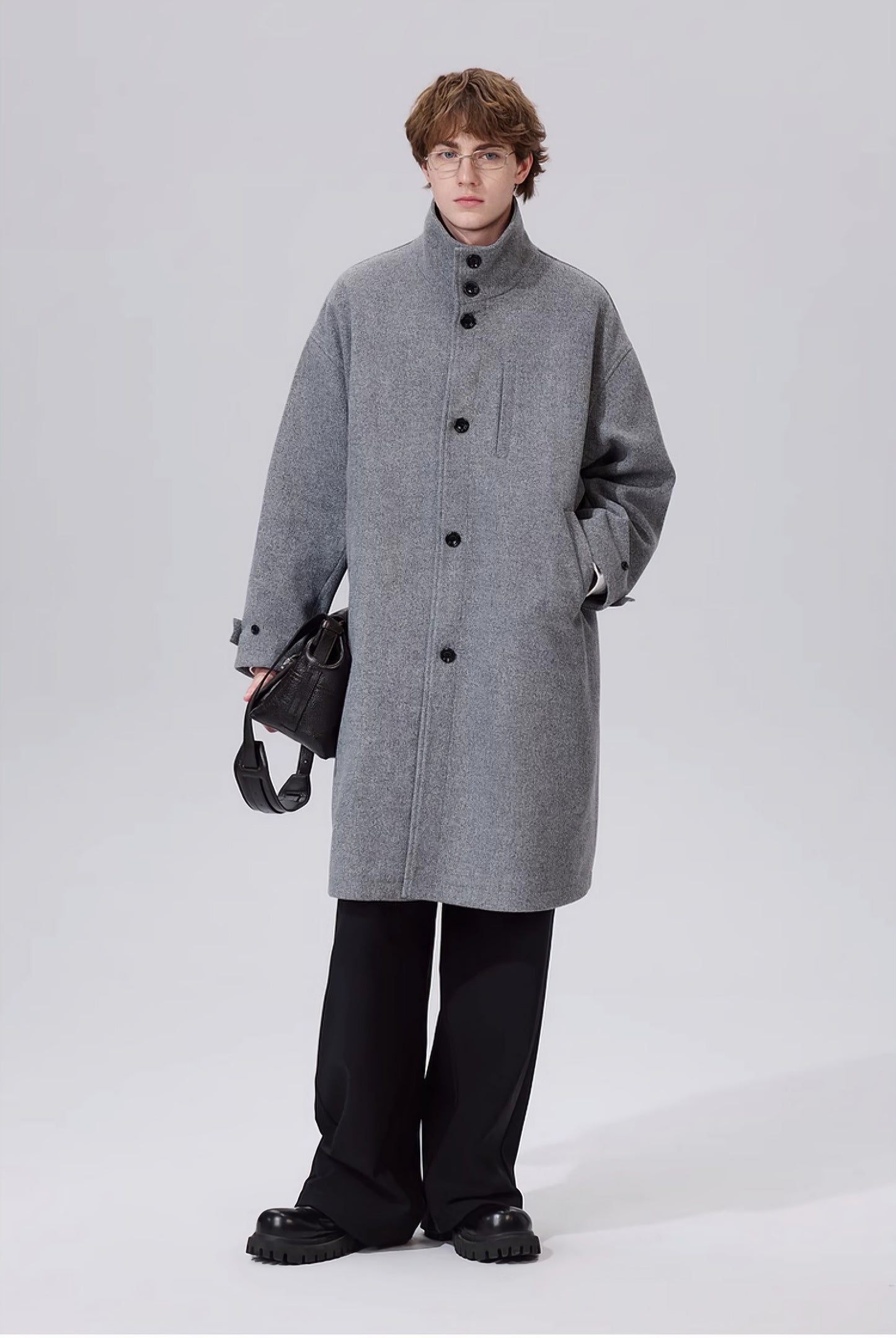 Unisex Heavy Weight 600g Long Woolen Trench Coat