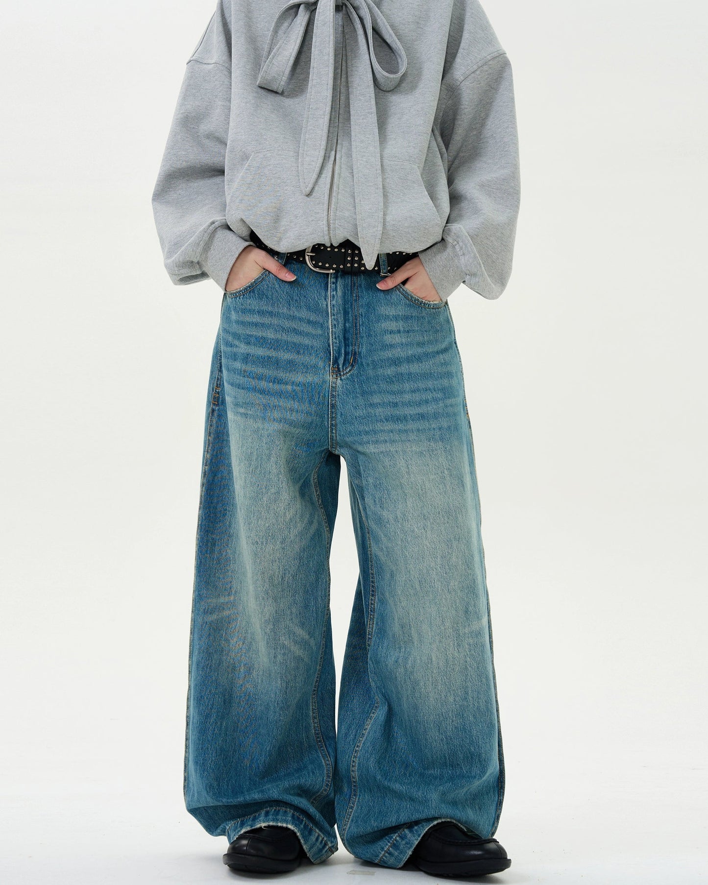 Classic Blue Washed Baggy Jeans
