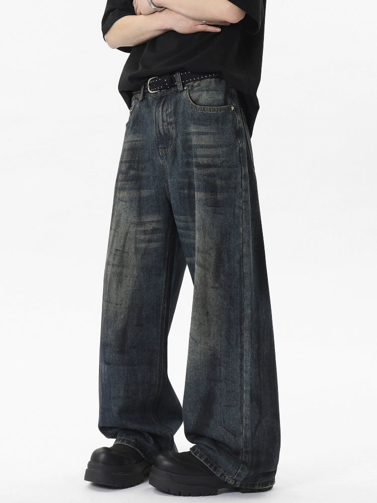 Casual Navy Blue Washed Jeans