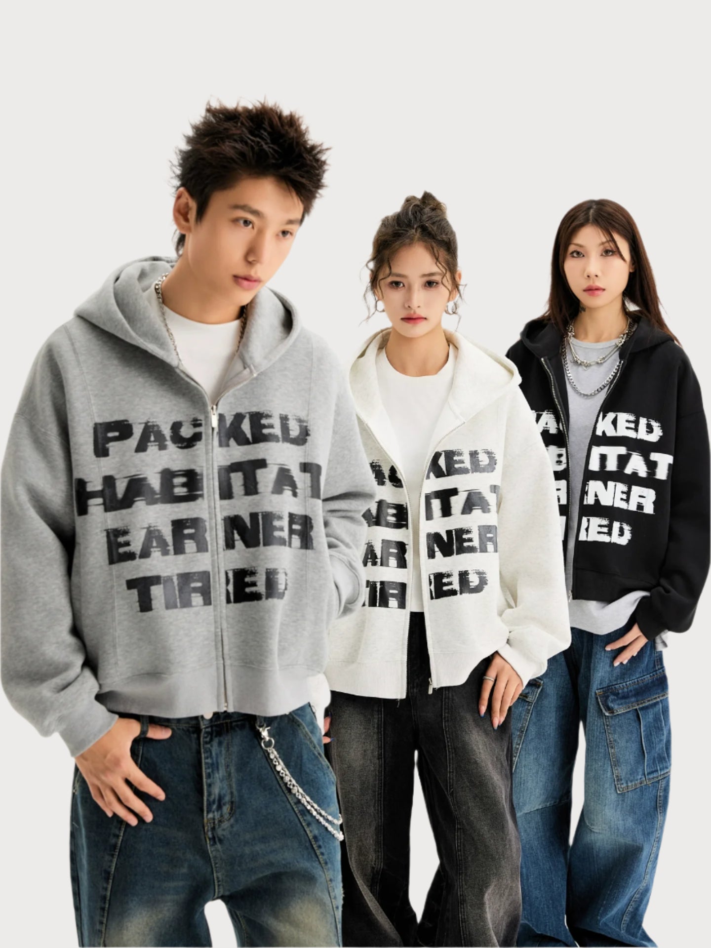 Cardigan Sweatshirt Couple Cleanfit Hooded Long Sleeve Jacket