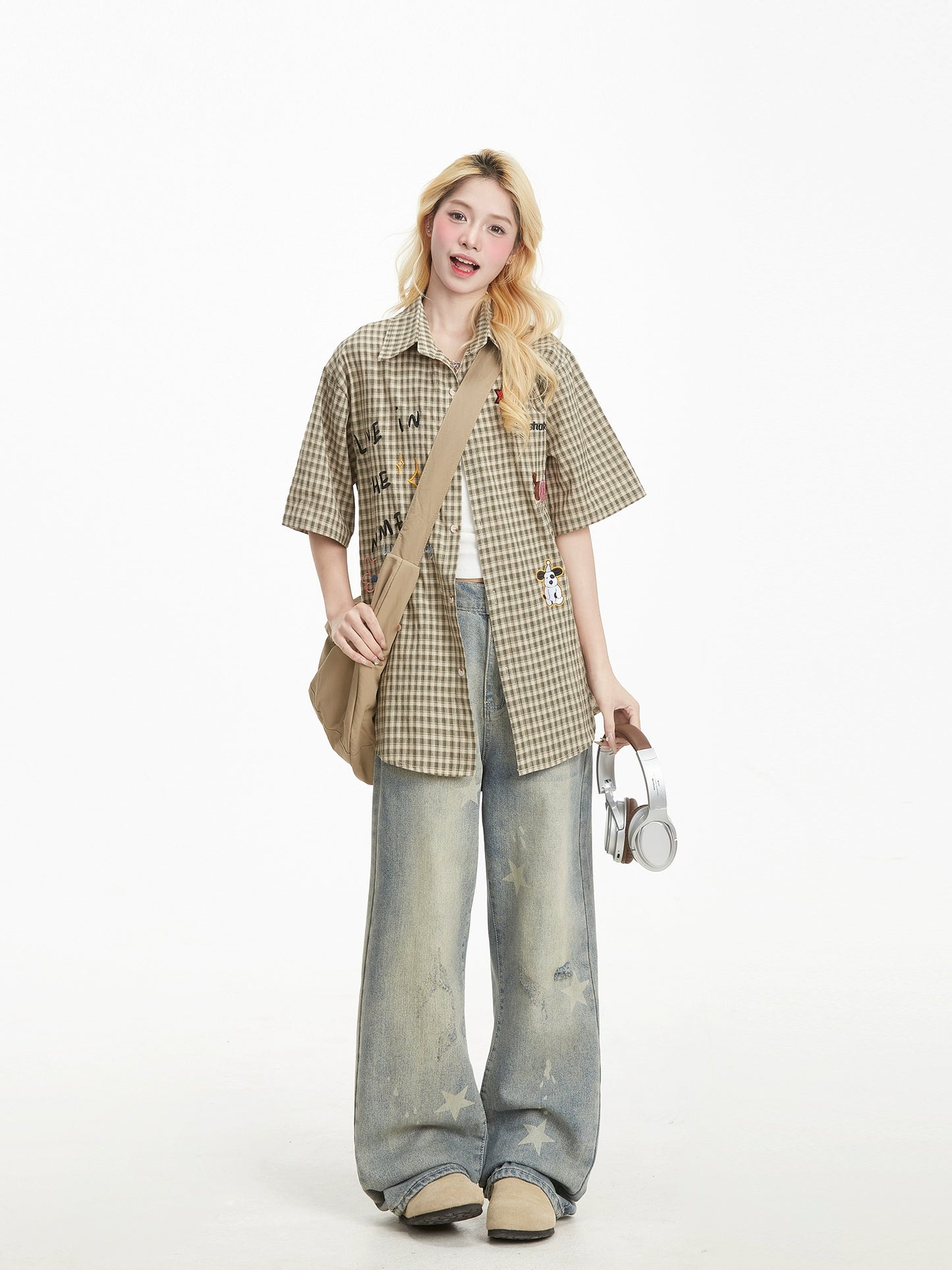 Vintage Star Print Jeans