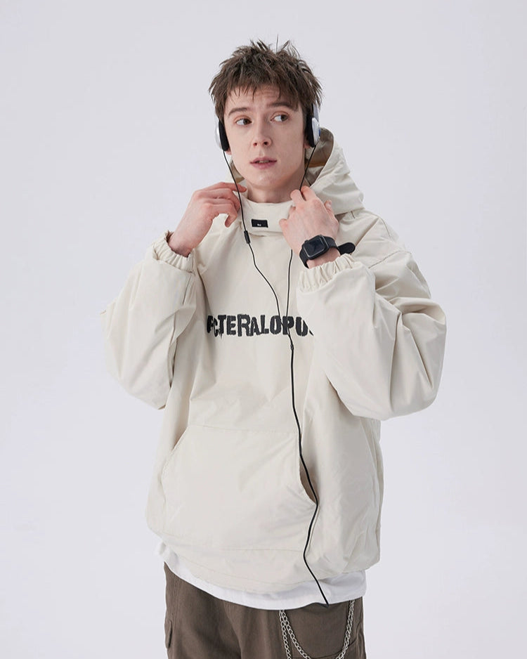 Puffer Pullover High Neck Padded Hoodie