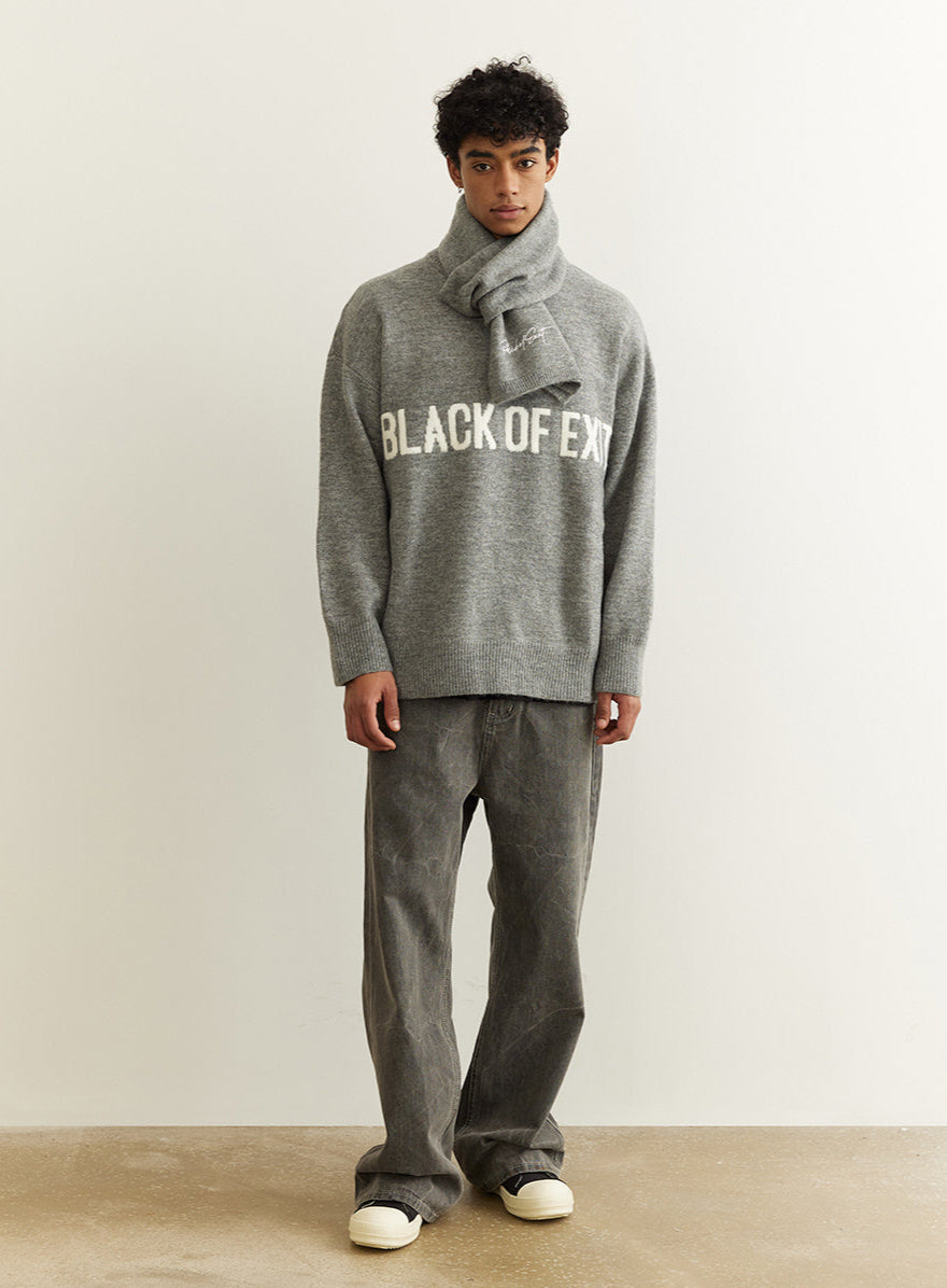 Black Of Exit Casual Sweater High Street