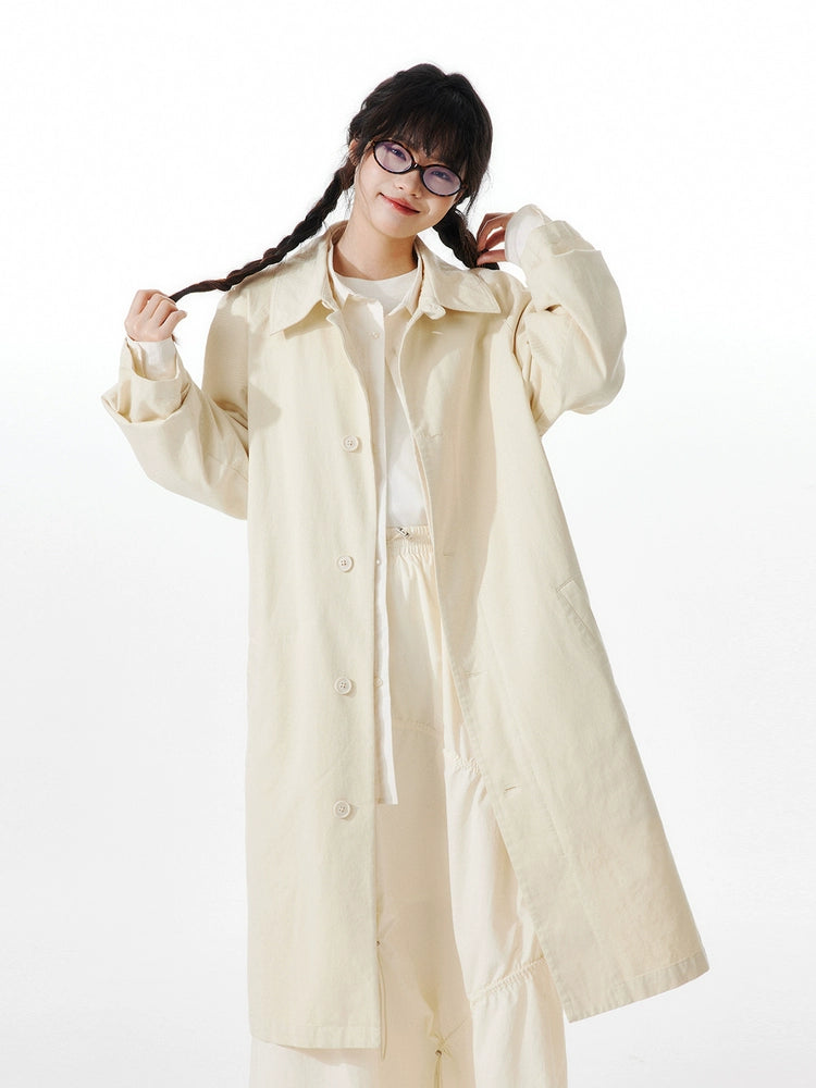 Unisex 260g Twill Cargo Long Coat