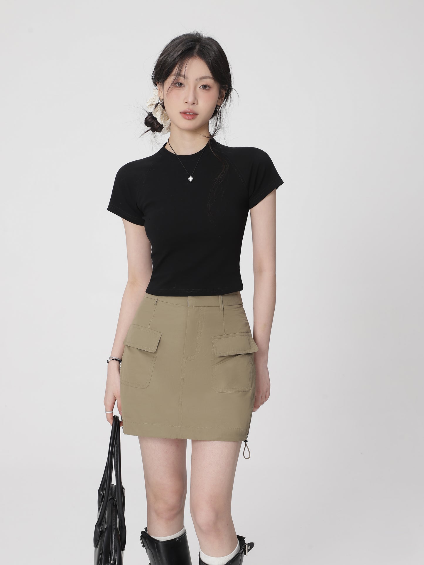 Round Neck Basic Croptop