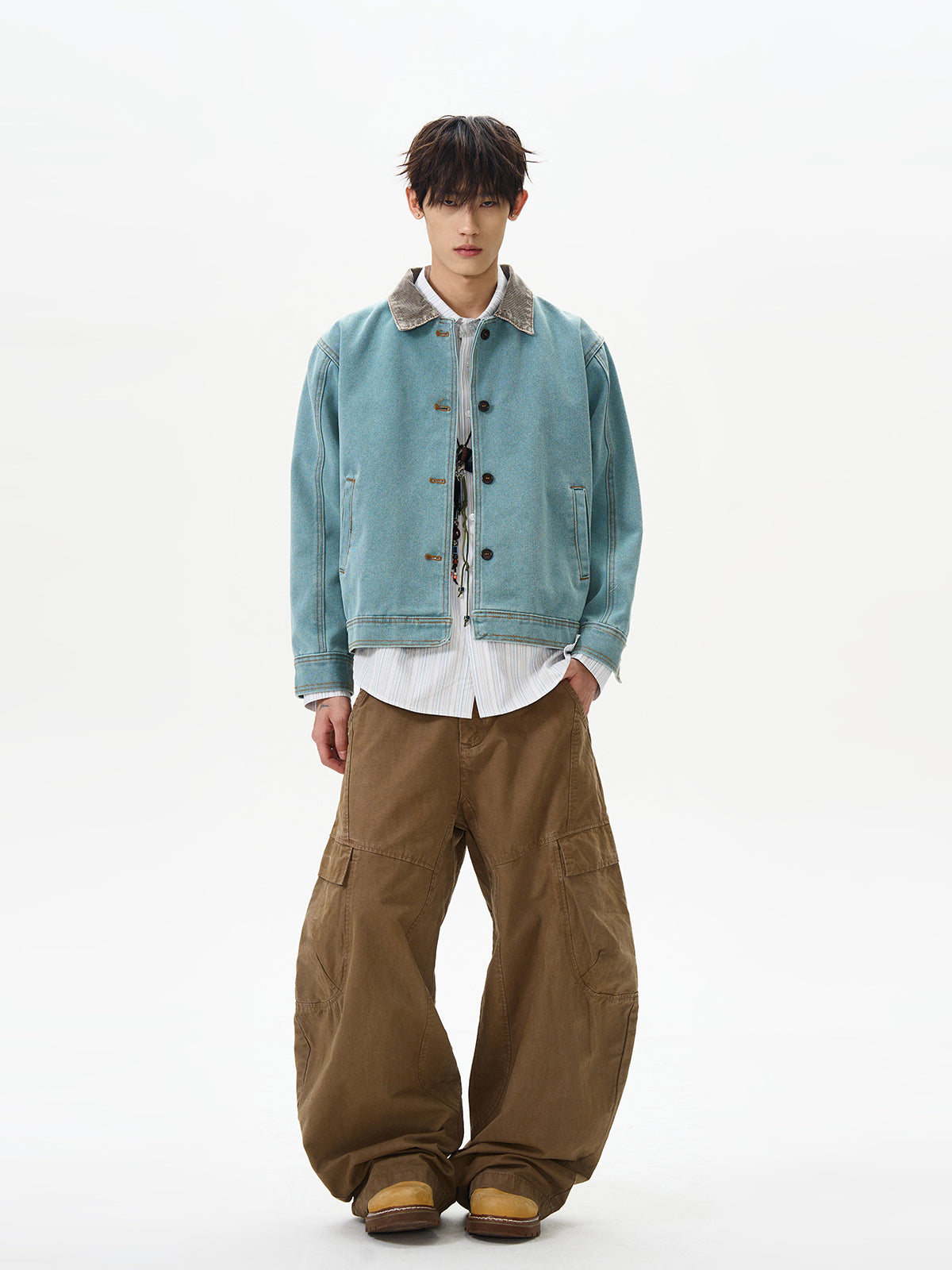 Vintage Distressed Boxy Denim Jacket