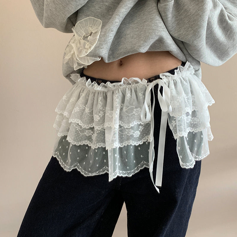 Lace Shorts Mini Skirt