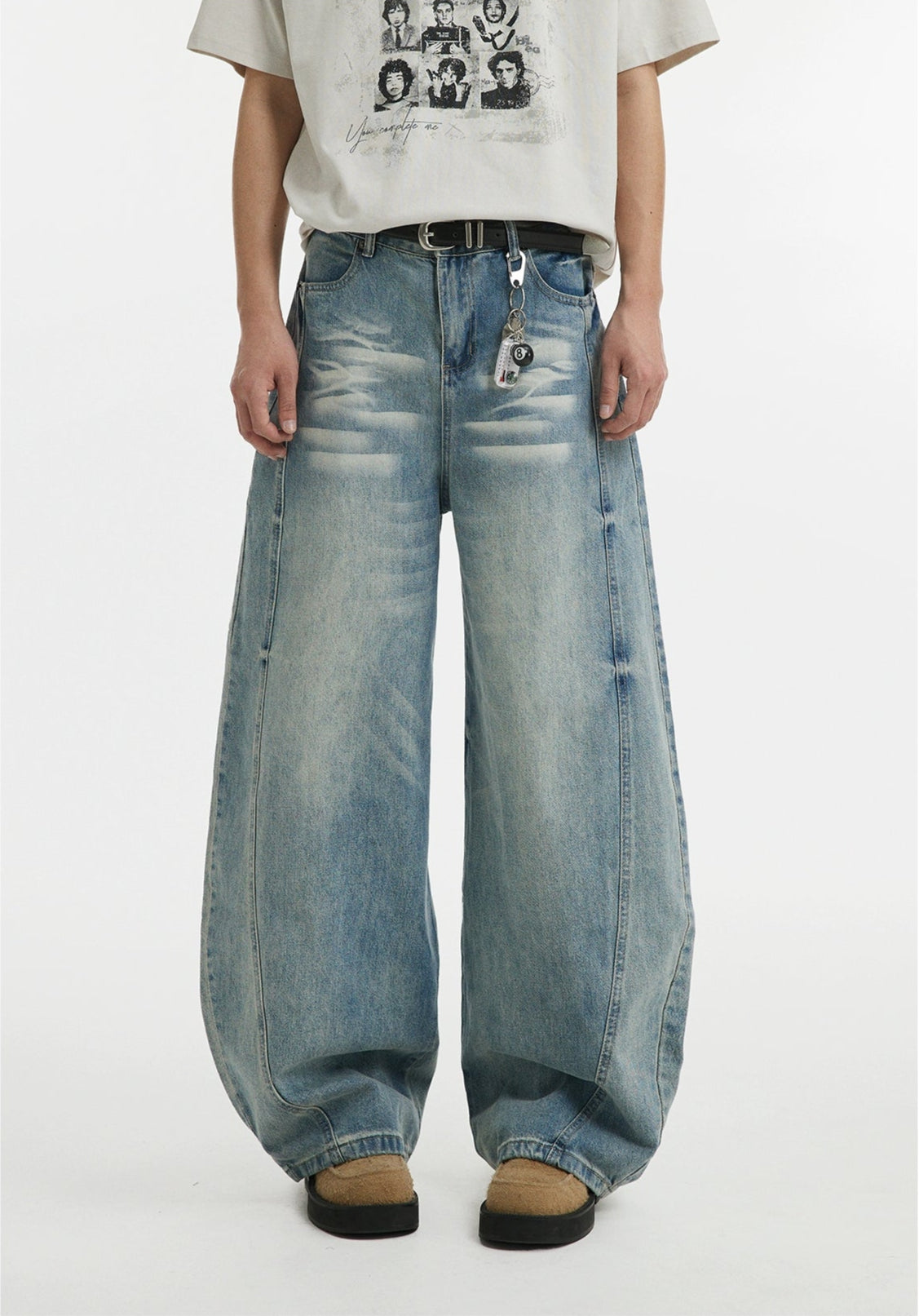 Casual Washed Wide-Leg Versatile Jeans
