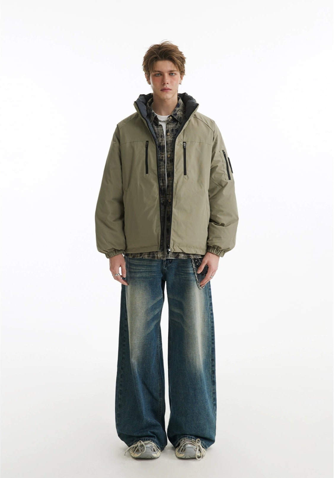Reversible Thickened Down Puffer Jacket