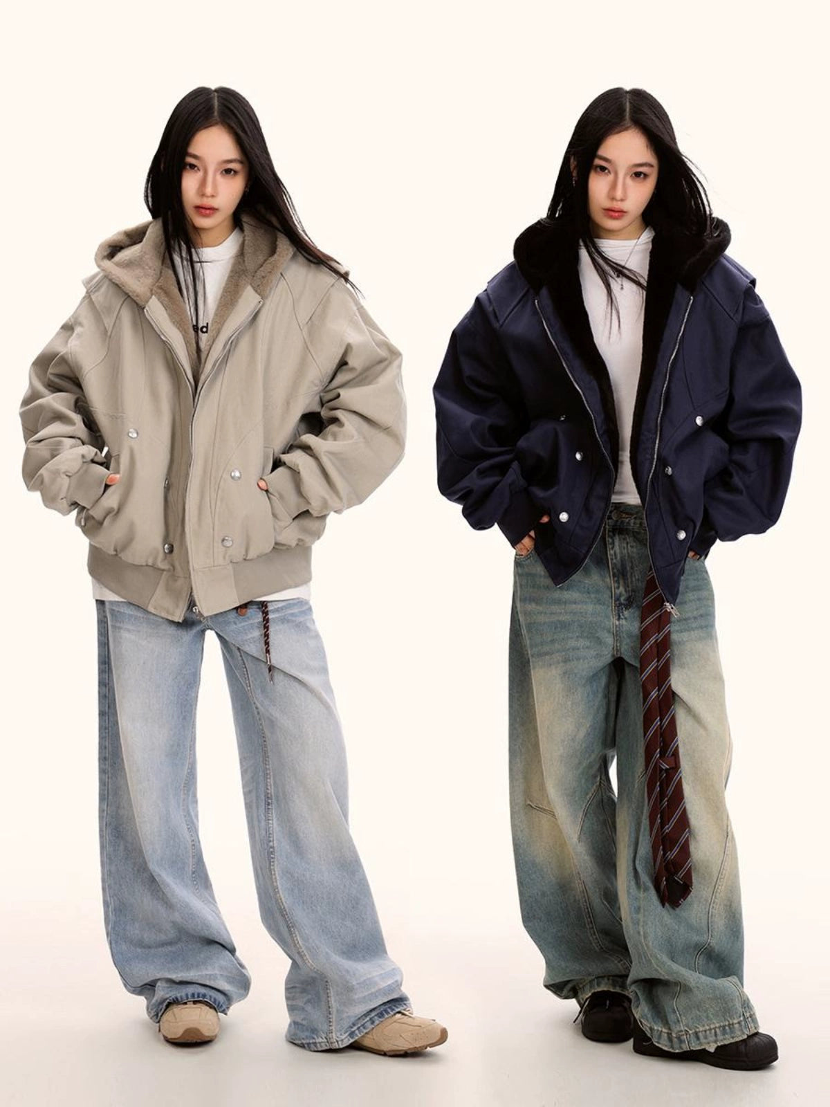 Carved Hooded Fleece Jacket