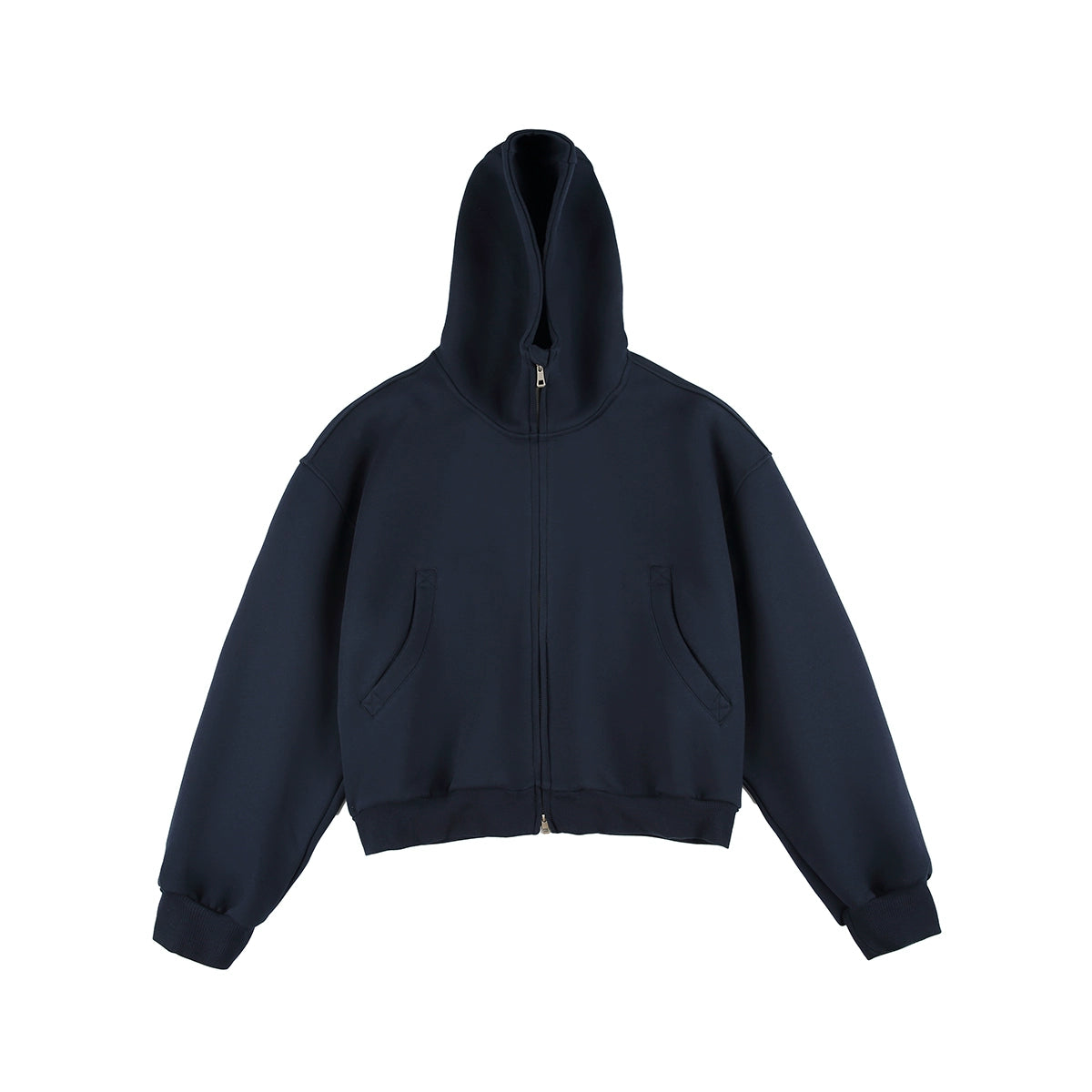Solid Collar Heavy Weight Hoodie Jacket