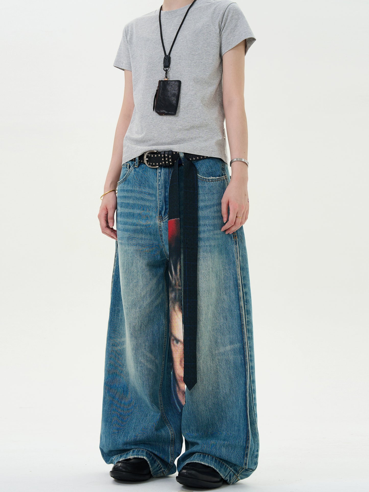 Classic Blue Washed Baggy Jeans