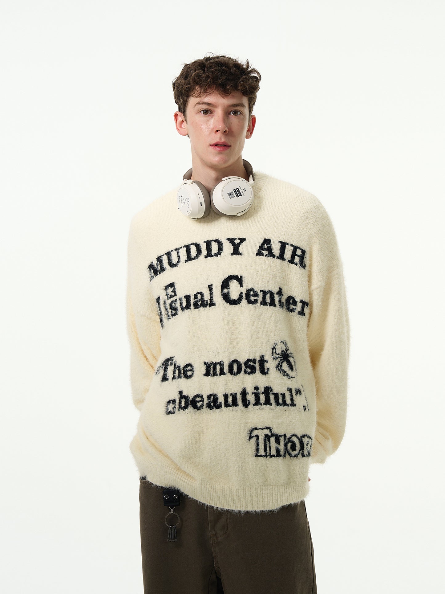 Retro Lazy Style Crew Neck Sweater