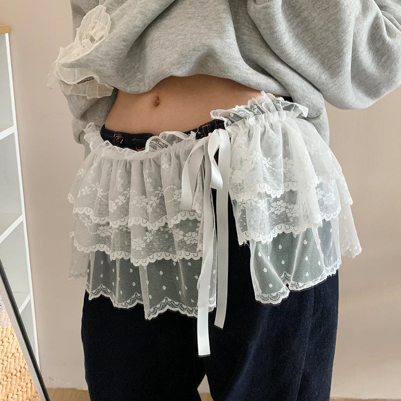 Lace Shorts Mini Skirt