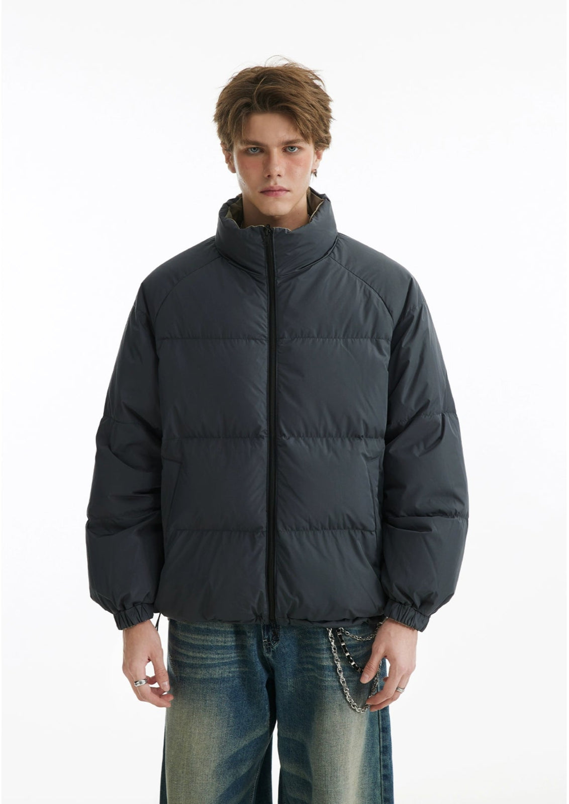 Reversible Thickened Down Puffer Jacket