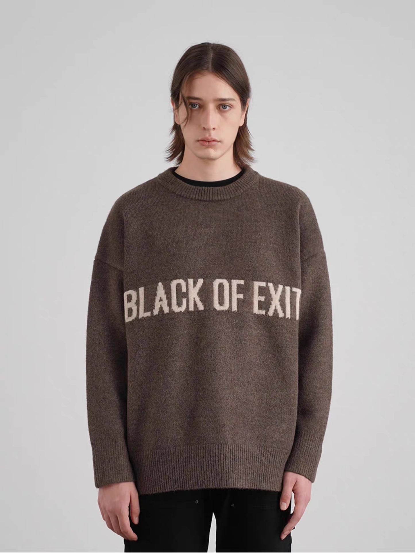Black Of Exit Casual Sweater High Street