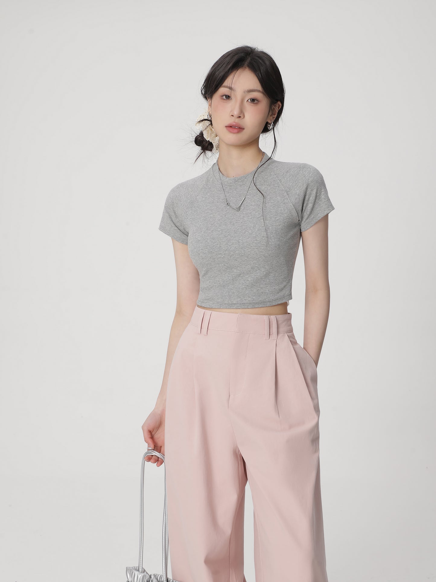 Round Neck Basic Croptop
