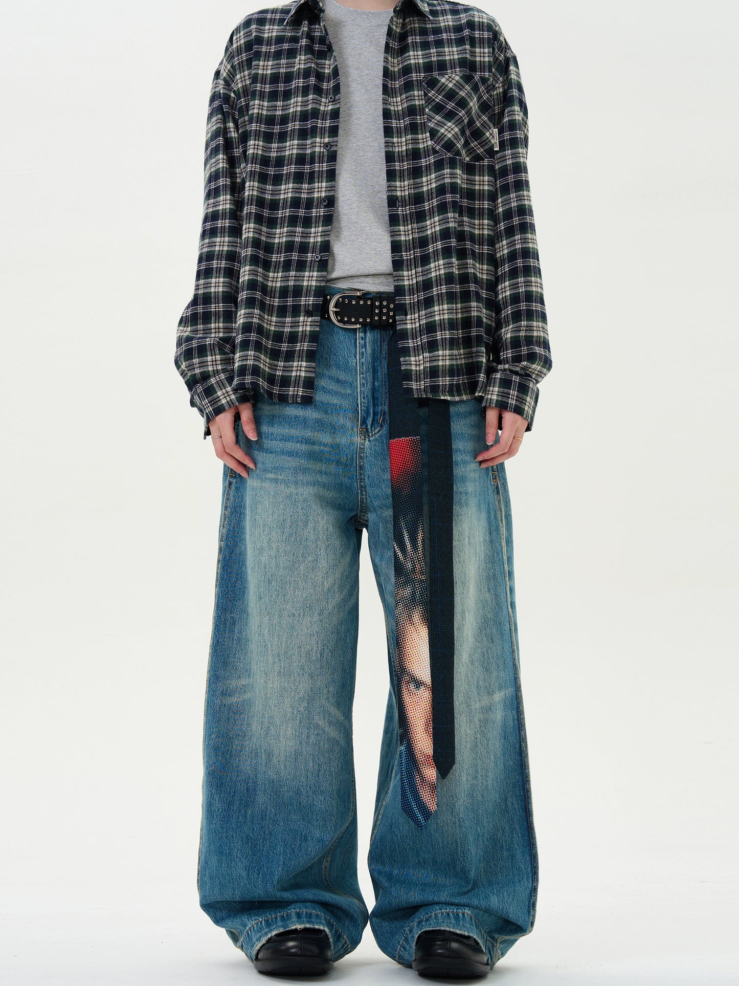 Classic Blue Washed Baggy Jeans