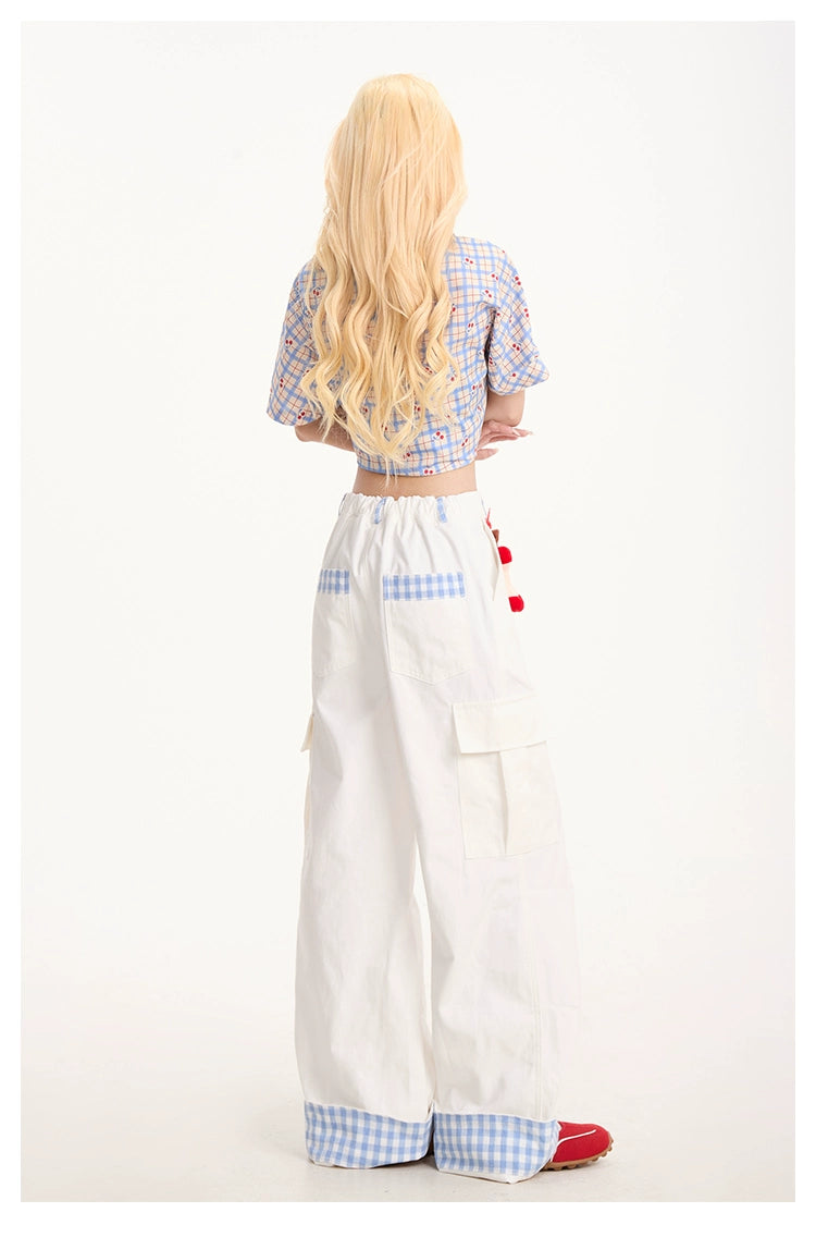 Apple Puppy Embroidered White Jeans