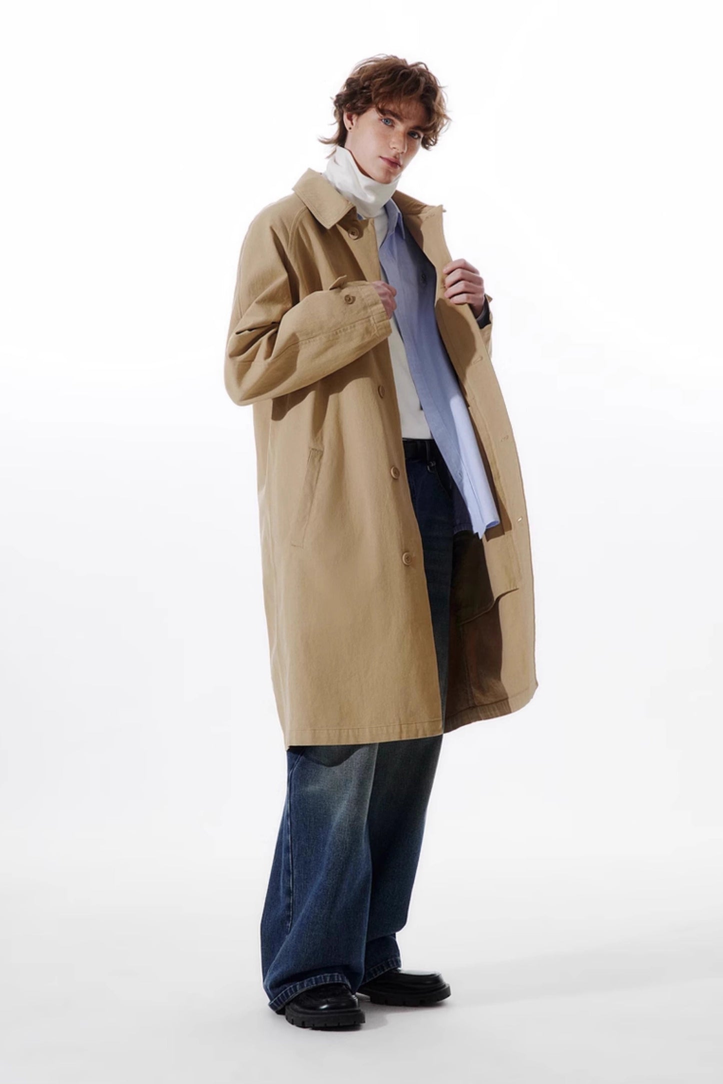 Unisex 260g Twill Cargo Long Coat