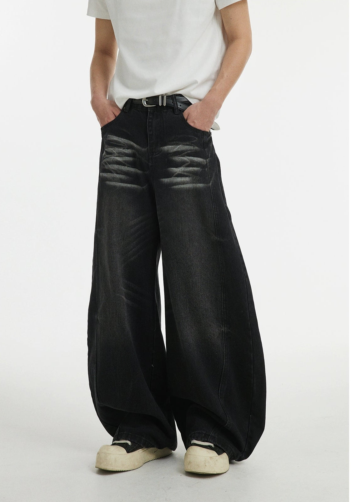 Casual Washed Wide-Leg Versatile Jeans
