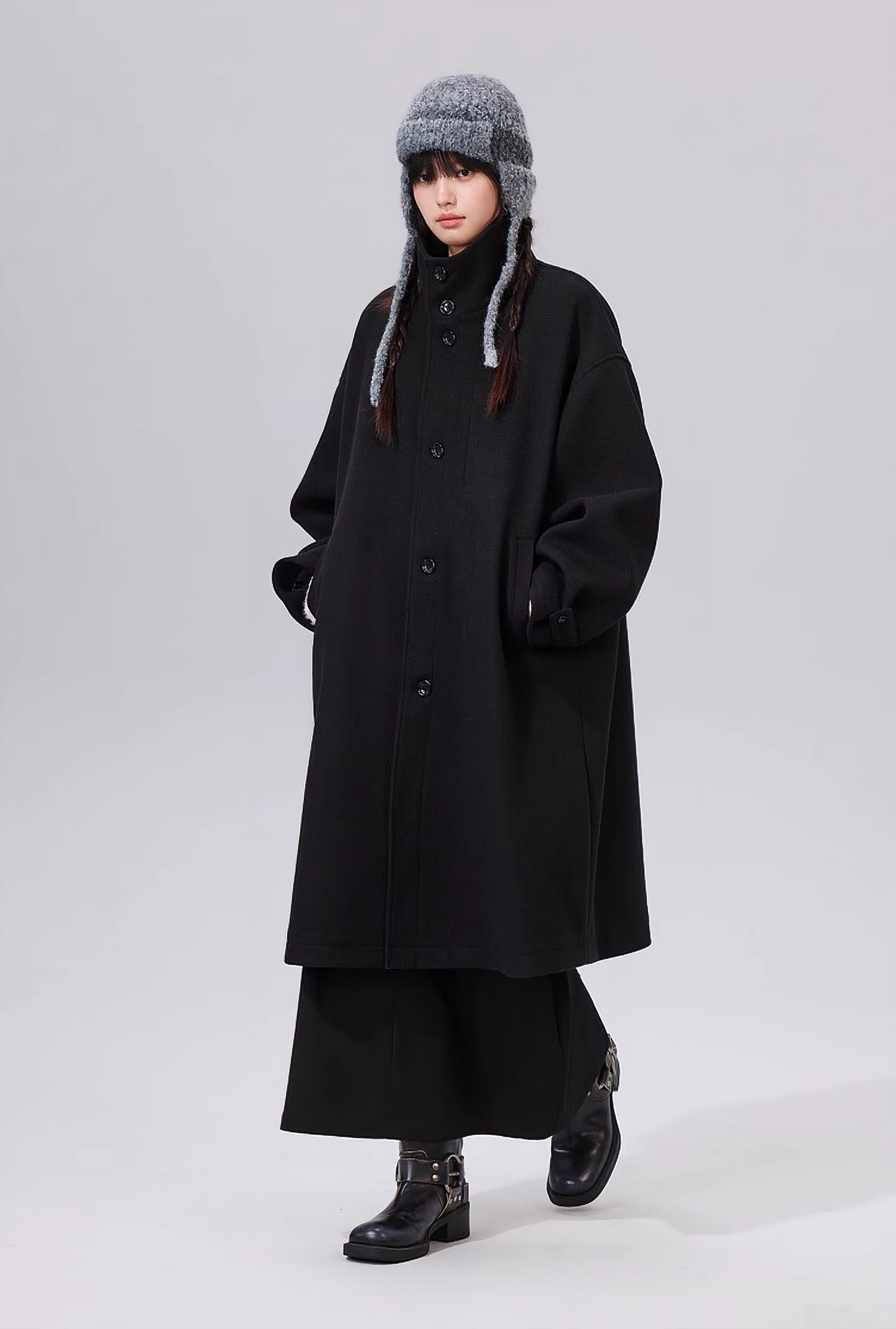 Unisex Heavy Weight 600g Long Woolen Trench Coat