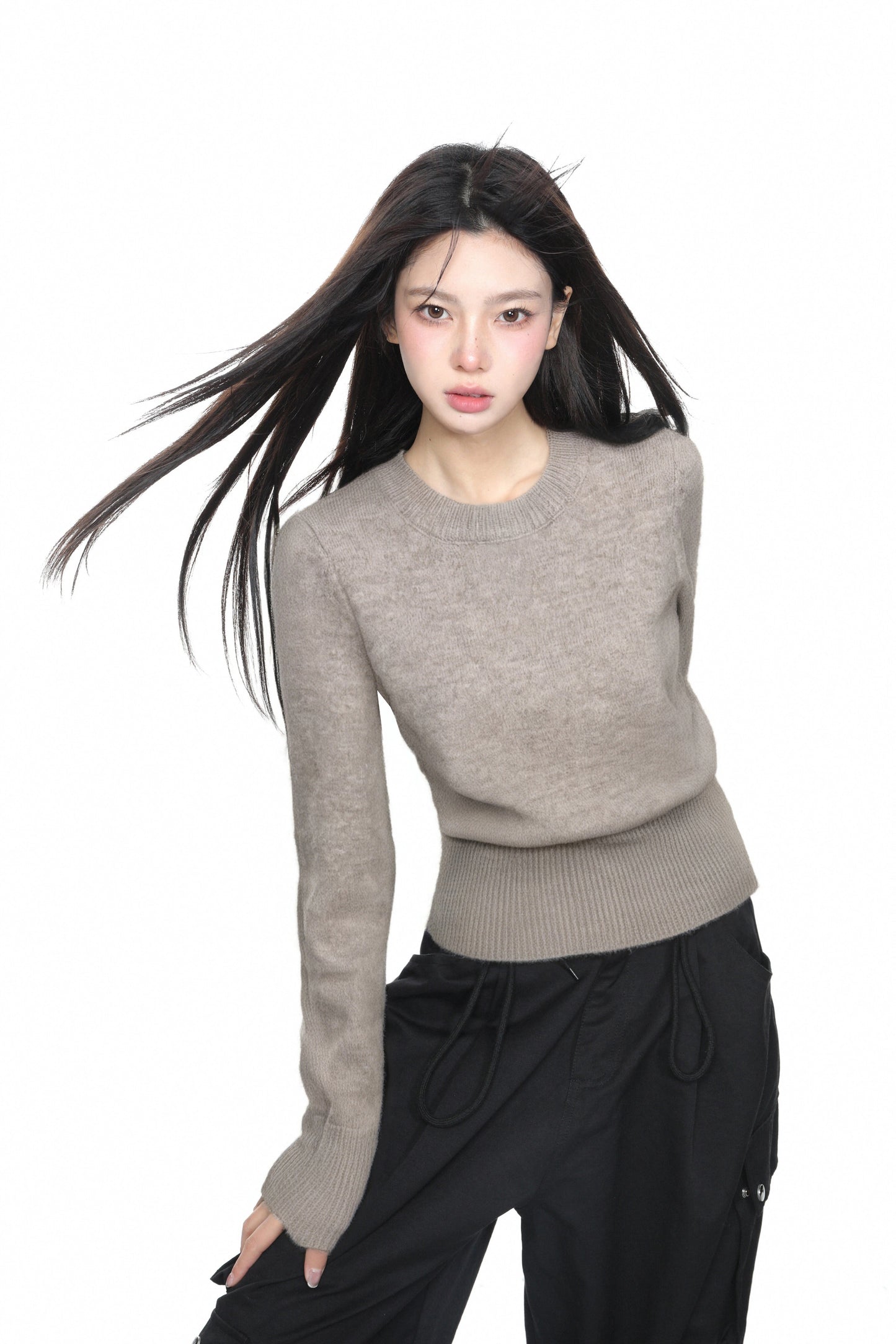 Grey Sweater Knitwear Woolen