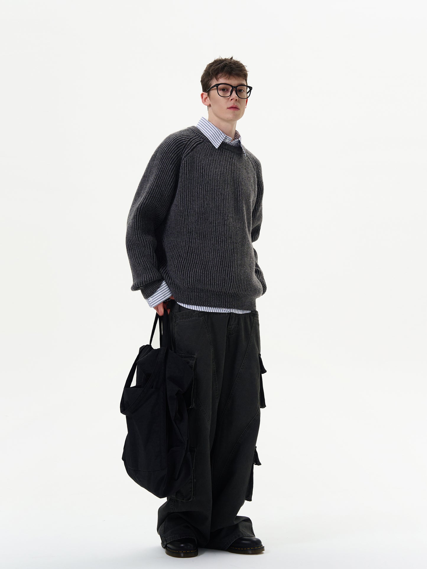 Casual Crew Neck Cable-Knit Sweater
