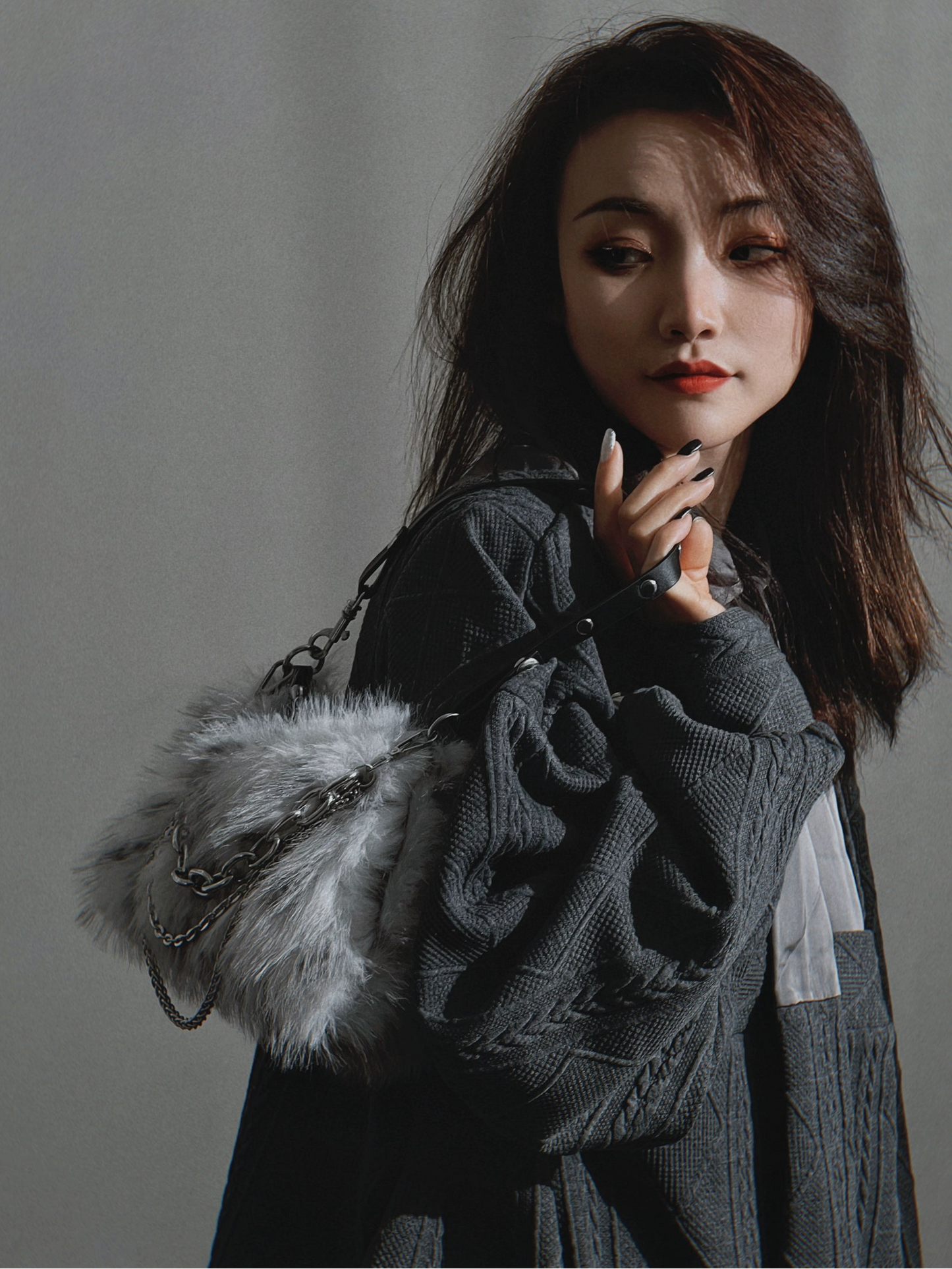 Fur Plush One Shoulder Underarm Bag