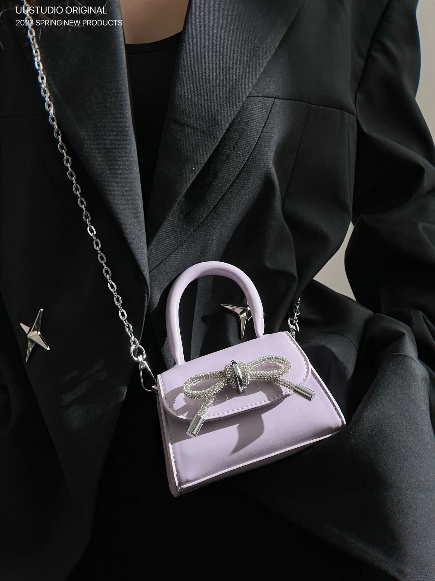 Girly Bow Mini Chain Crossbody Bag
