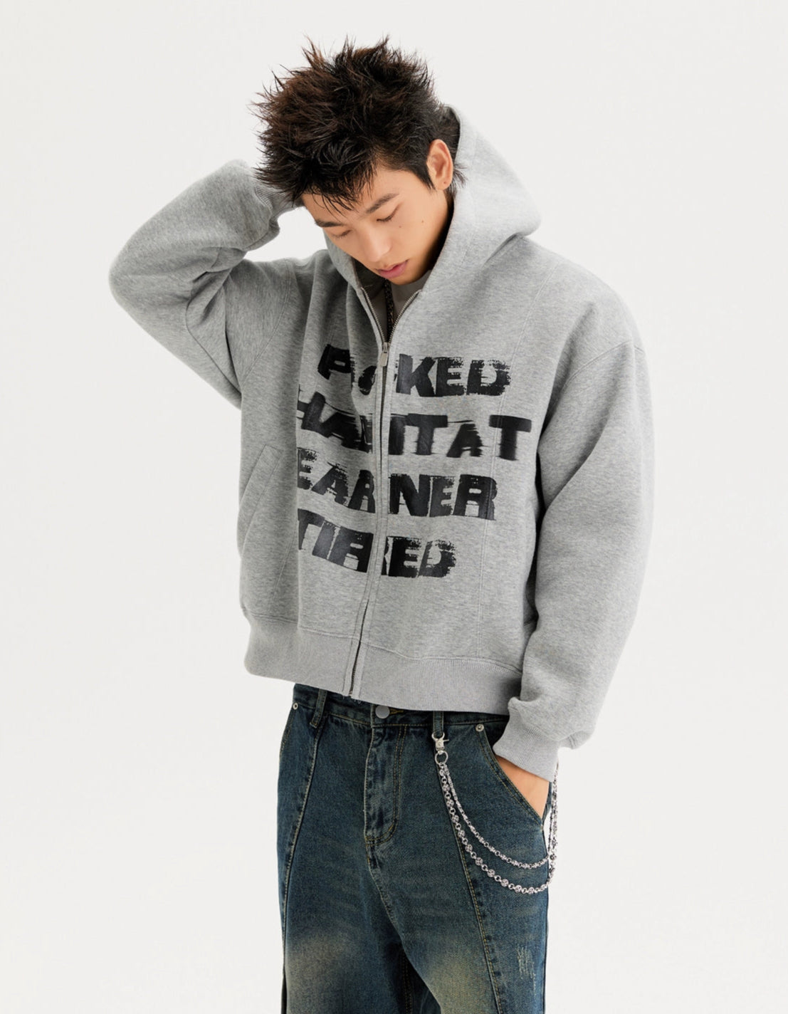 Cardigan Sweatshirt Couple Cleanfit Hooded Long Sleeve Jacket