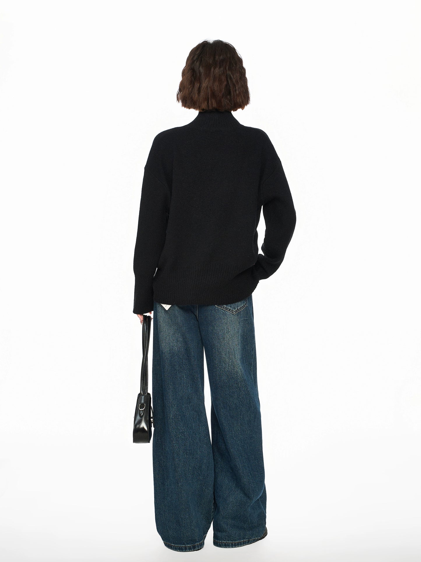 Basic Regular Fit Turtleneck Knitted Sweater