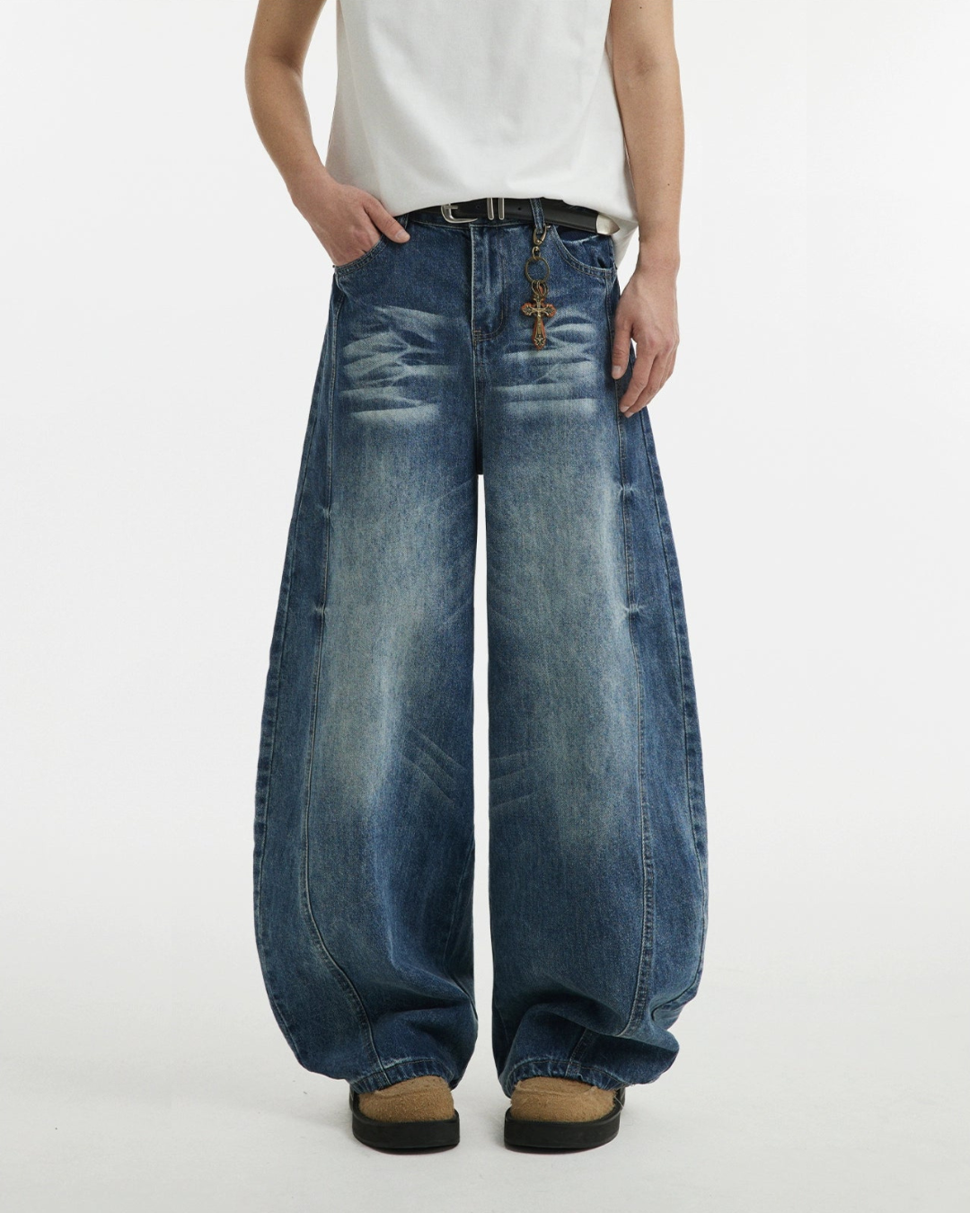 Casual Washed Wide-Leg Versatile Jeans